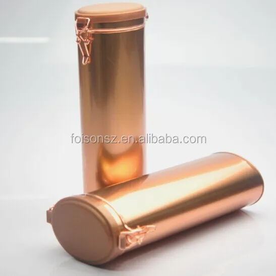 Стильная декоративная медная металлическая подарочная коробка для вина с пластиковыми крышками индивидуальные коробки с логотипом