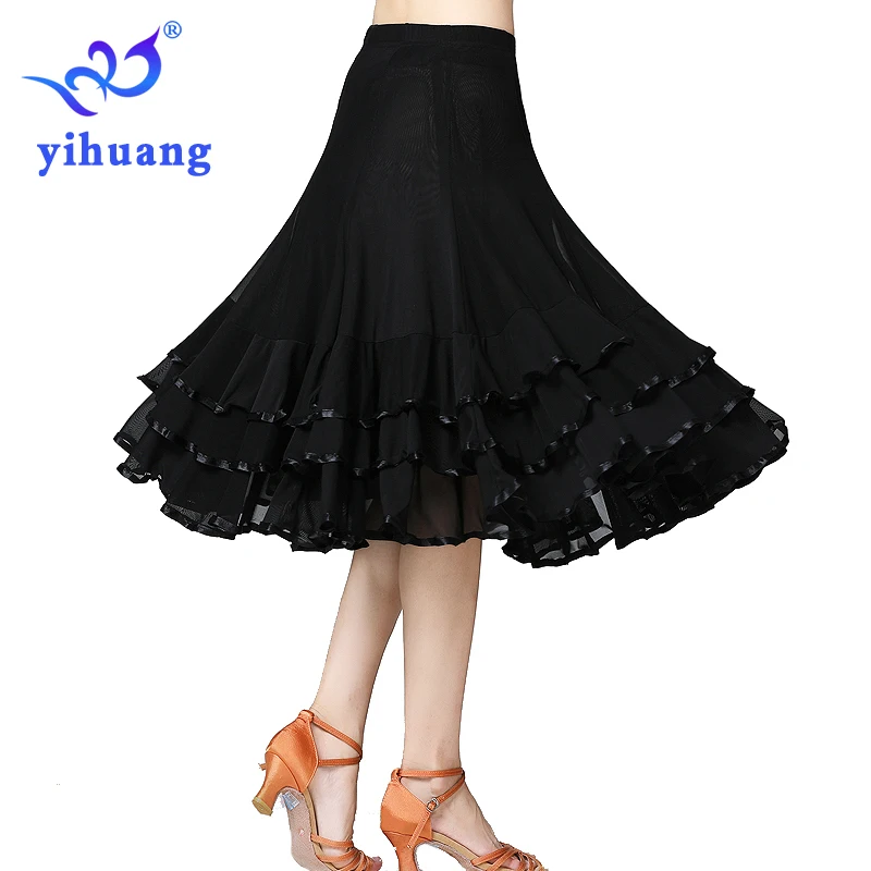 2019 New Style Ballroom Skirt Simple Practice Stage Dancing Skirt Women Waltz Ballroom Dress