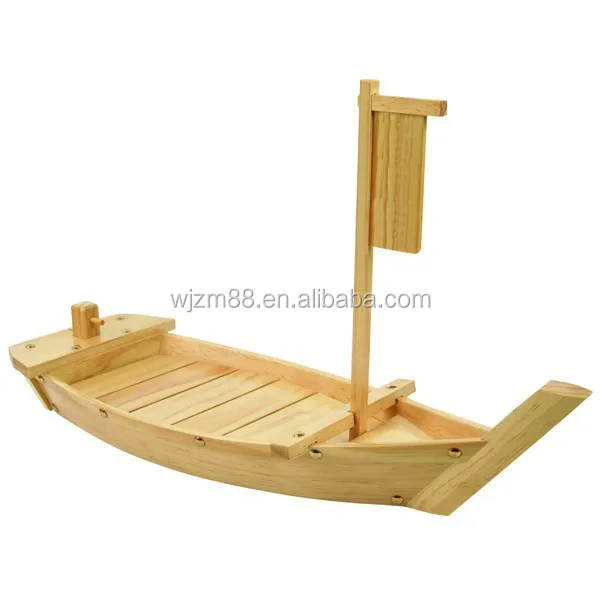 Japanese style wooden sushi boats serving tray wholesale