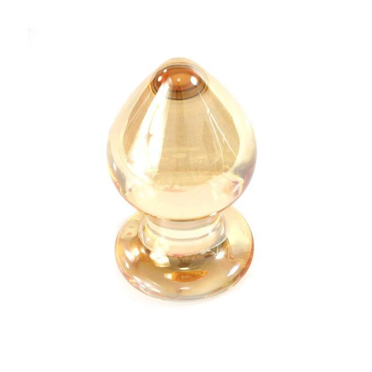 Transparent Big Huge Large glass dildo Sex  penis Crystal Anal Butt Plug beads glass sex toy for woman