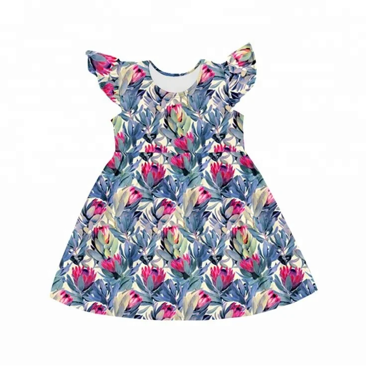 
kids clothes dress short sleeve beautiful frocks party dresses one piece with cute animal printed girl cute clothes 