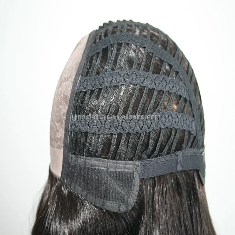 2024 Natural Hairline Black Color Indian Remy Human Hair Pieces Top Mono Medical Wigs for Thinning Hair Loss Women