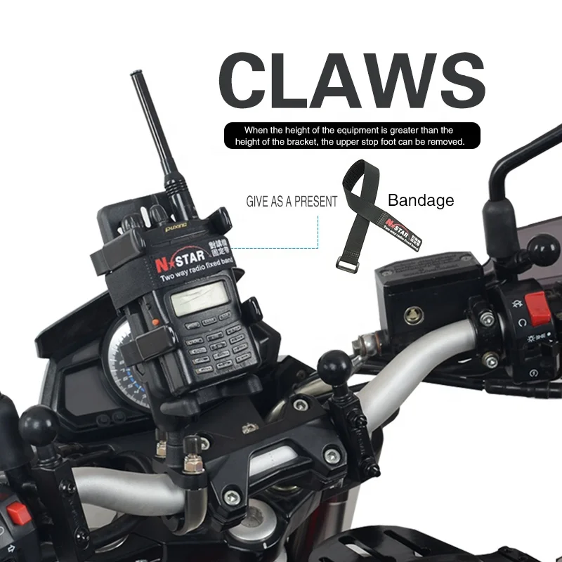 Motor bike motorcycle phone holder Interphone Stand Phone Holder Walkie-talkie stand Dual-purpose mobile phone holder  ram mount