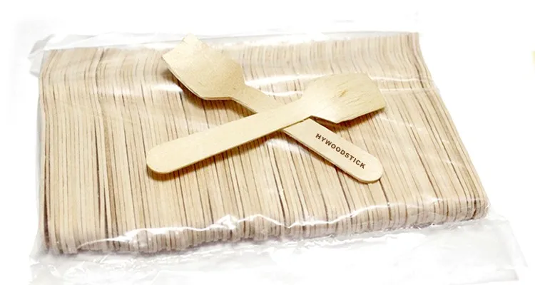 Eco-friendly Food Grade Disposable Wooden Spoon With Logo