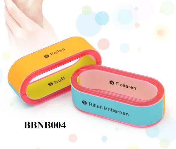 Nail art tool mini folding pink 4 steps beauty smoothly polish nail file buffer