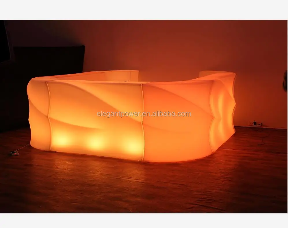 Custom made lounge IP68 Water proof  party nightclub 16 color changing Illuminated led furniture bar counter