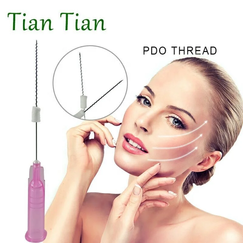 Тупый наконечник micro cannula игла 3D 4D Cog lift PDO Thread для наполнителей