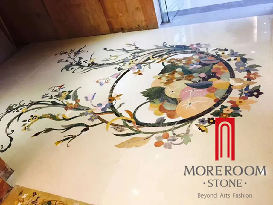 
Foshan Moreroom stone composite marble floor for Marble medallion & waterjet pattern dedigns 