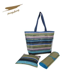 Hot Selling Raffia Straw Summer Beach Bag Palm Leaf Tote Beach Bag Ready To Ship