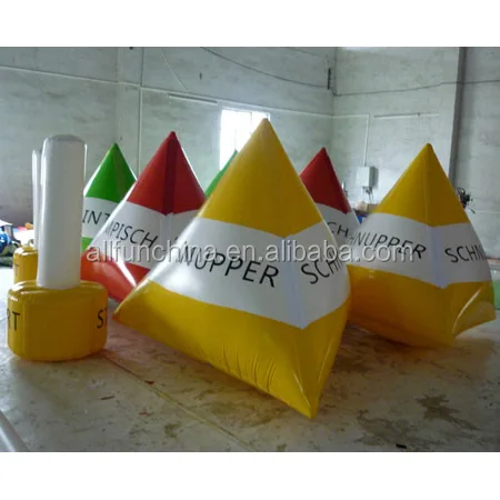 giant inflatable air marker buoy inflatable floats triangular shape for water advertising custom logo size color