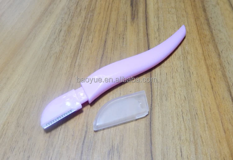 2022 hot sale girl ABS or Rubber coating grip handle eyebrow razor/good quality eyebrow knife/eyebrow trimmer