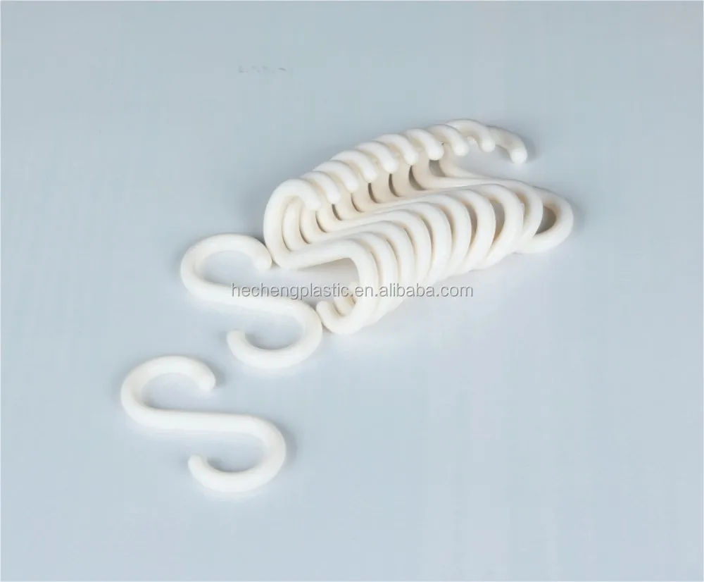 
Plastic PP material S shape curtain hooks 