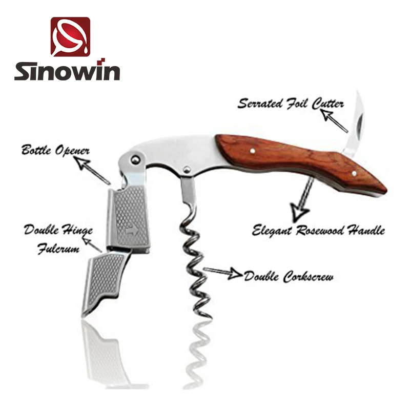 New product factory direct supply rosewood waiters corkscrew