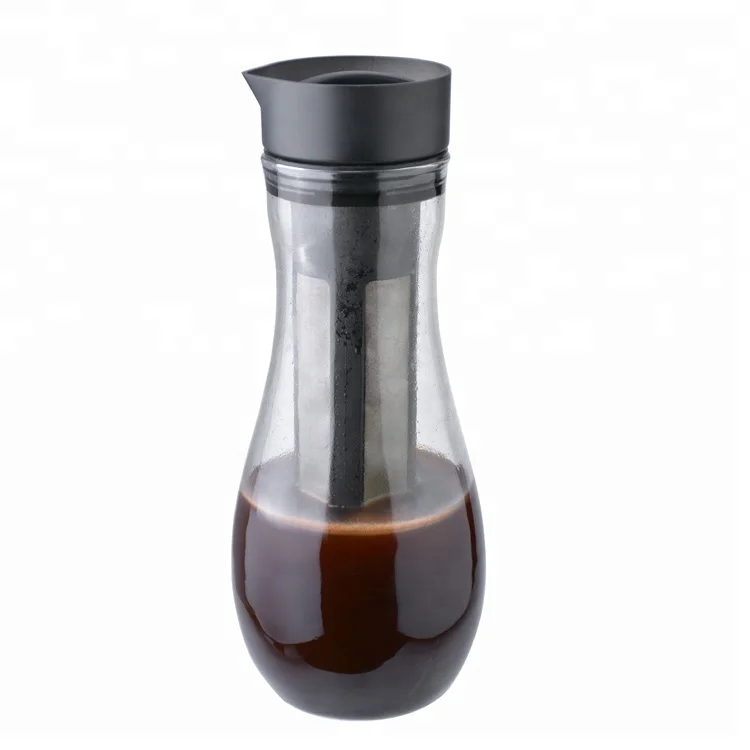 Portable  Large Capacity 1500ml Glass Cold Brew Coffee Pot Filter Dripper Maker