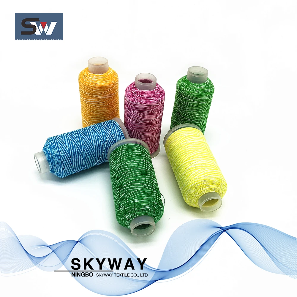 Cotton embroidery thread space dyed yarn for embroidery machine