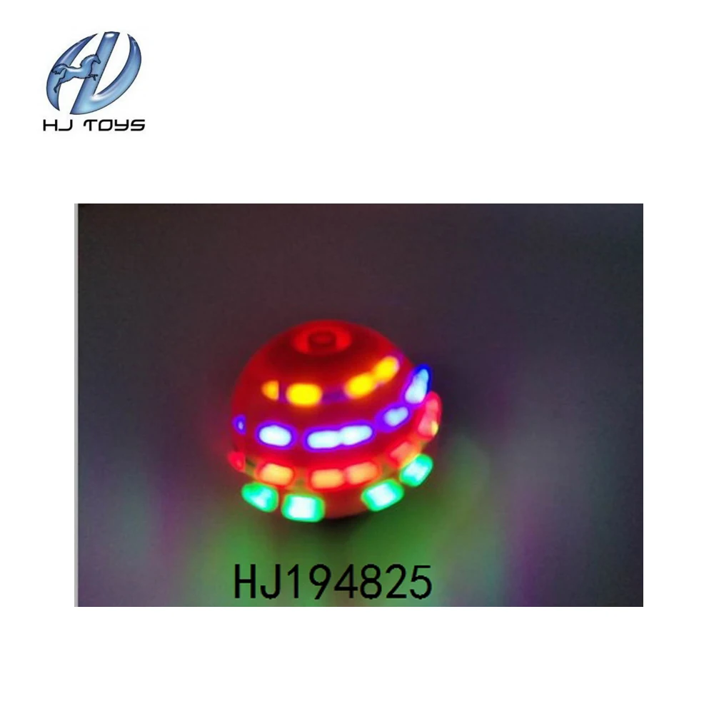 Hot sale plastic spinning top gyro toy with light music
