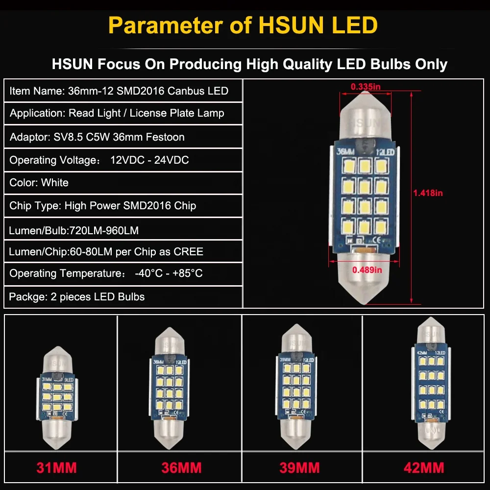 
High Power low price c5w Festoon C5W T10 LED For Auto Car Dome Luggage Mirror Sun Visor Light Lamp Bulb 