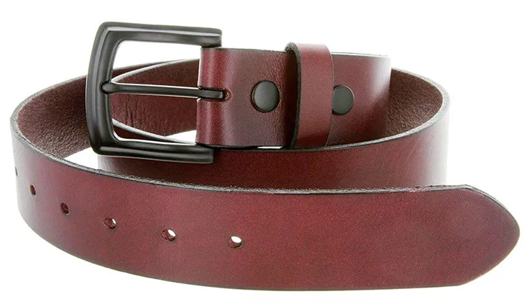 Повседневный мужской ремень из натуральной кожи под заказ с пряжкой с язычком