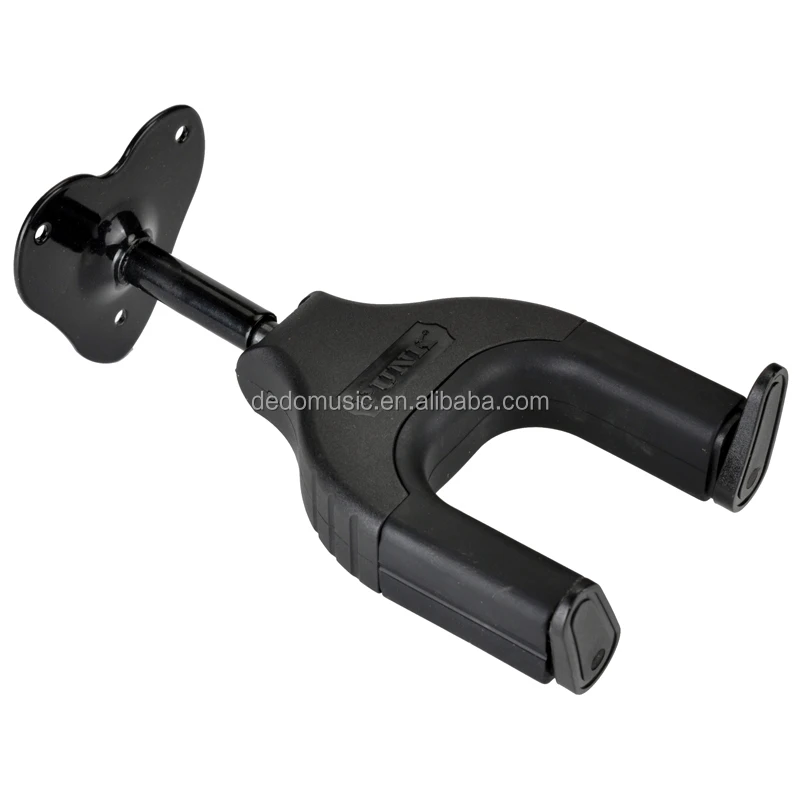 New Upgraded Hardwood Brown / Black Wall Hanger for Acoustic and Classic Guitar in Home and Studio