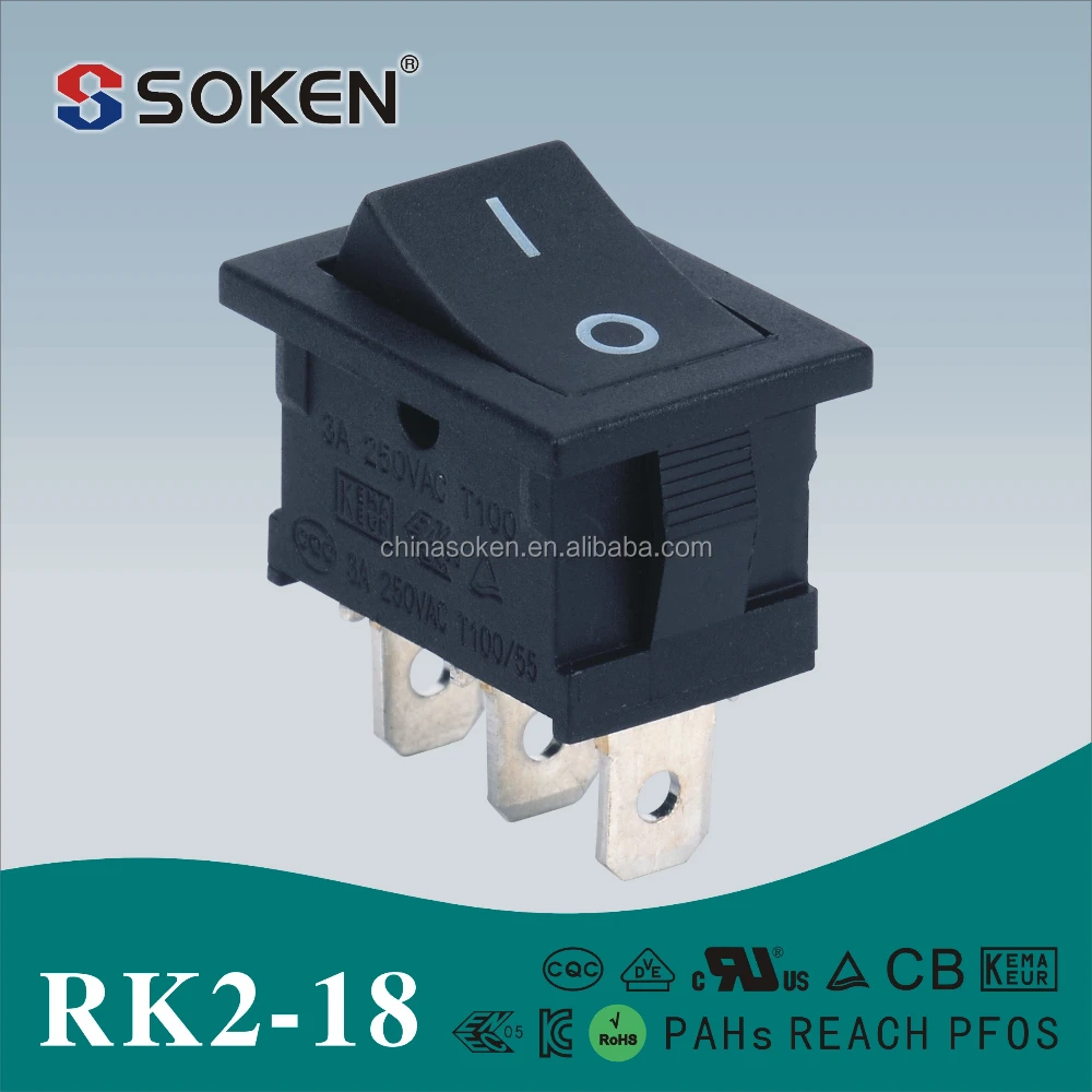 Soken SPDT кема небольшой r11 клавишные переключатели t125 55 RK2-18