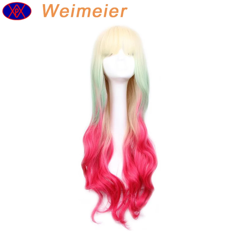 
Wholesale high quality Fiber synthetic body wave cheap and best cosplay wig for party 