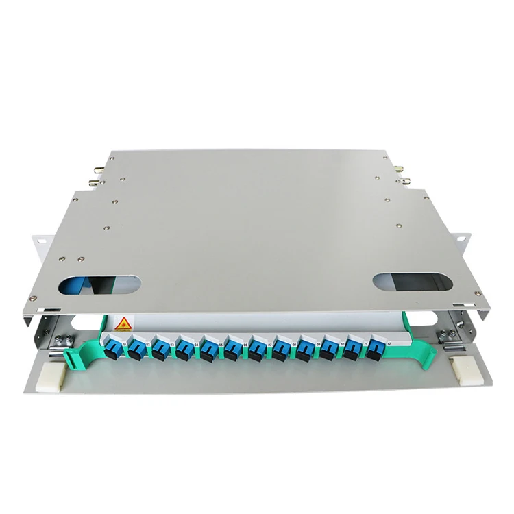 Port Odf Rack Mount High Quality for 1U 12 Core 12 19 ' Telecommunication SC 12 Core Rack Mount,fiber Optic Terminal Box Rohs
