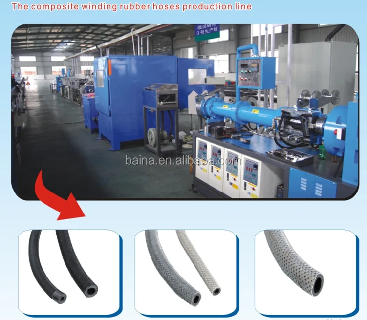 Textile yarn reinforced tube machine / oil hose machine
