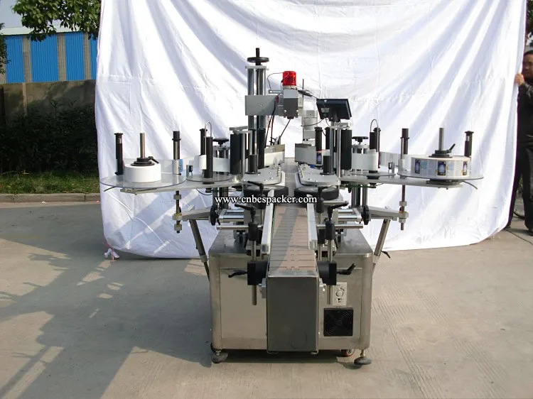 Автоматическая пэт бутылки квадратной бутылки двойная сторона наклейка этикеточная машина