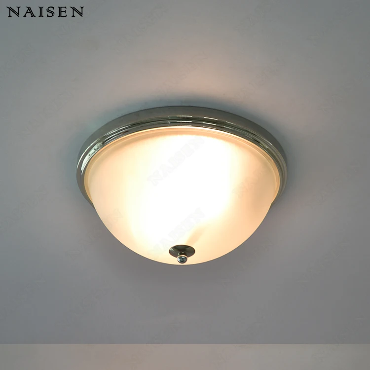 Hotel room lamp indoor LED ceiling glass light kitchen lamps for dining room chrome color  ceiling lamp