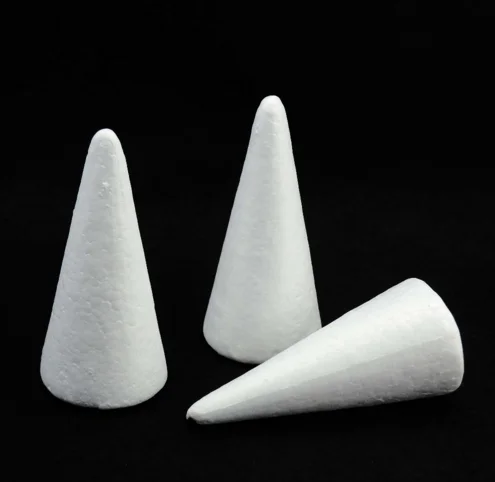 white craft christmas tree polystyrene styrofoam cone