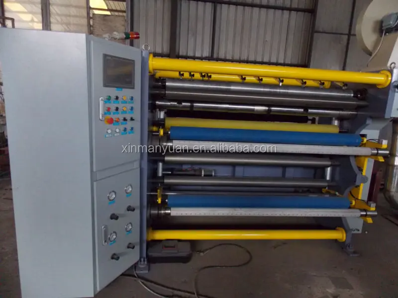 Slip Shaft controlled Plastic Film PE Roll Cutting Machine, PVC Slitter, Laminated Film Slitting Machine