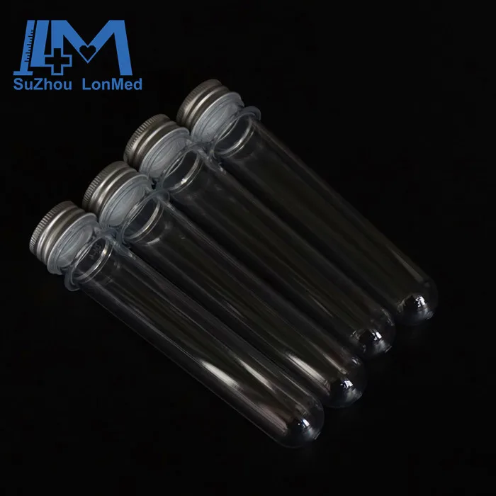High clear Polyethylene Terephthalate test tube used for food packaging