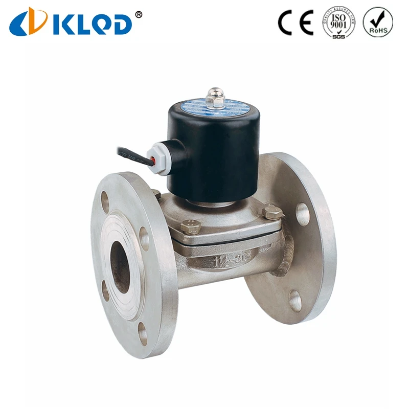 Flange Type DN40 Stainless Steel Electromagnet Solenoid Valve With AC220V Coil