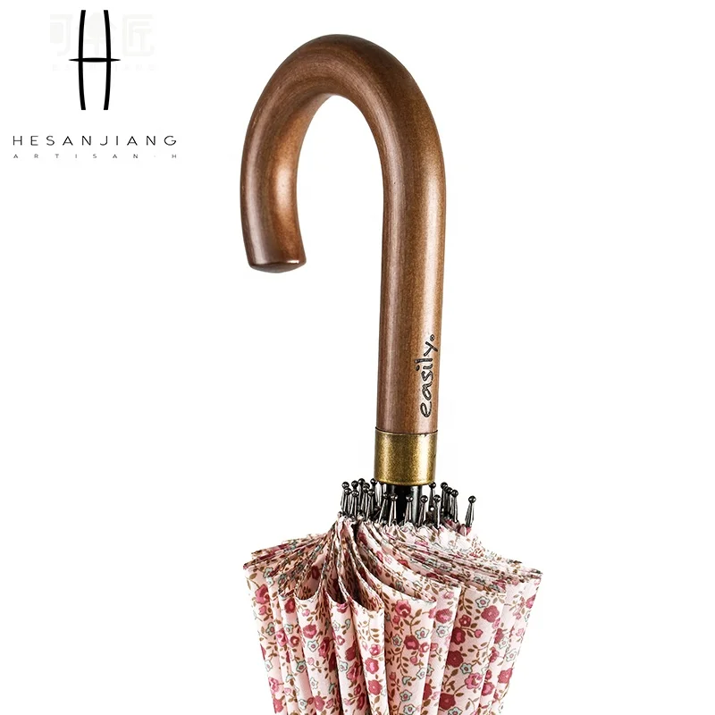 Umbrella wholesale 24K Umbrella Import straight umbrella cherry blossom patten with split joint