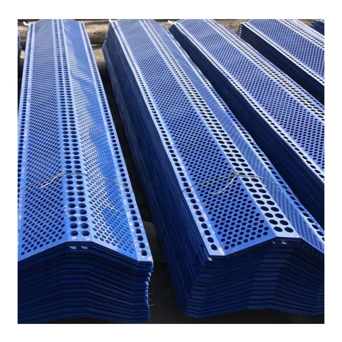 Single Peak Windbreak Net Fencing/Dust Suppression Wall/Perforated Wind Fence made from Galvanised Steel Panel