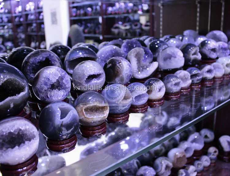 wholesale mininer agate geode small amethyst geode ball/ sphere