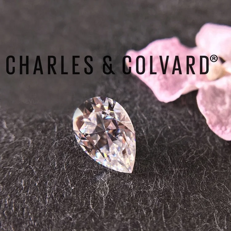 
Original Charles Colvard Colorless Moissanite VVS DEF Color Pear Cut Forever One Moissanite Lab Diamond Loose Gemstone 