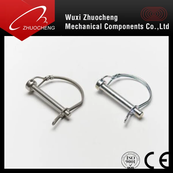 Custom made zinc plated steel spring loaded pull pin ball lock pin