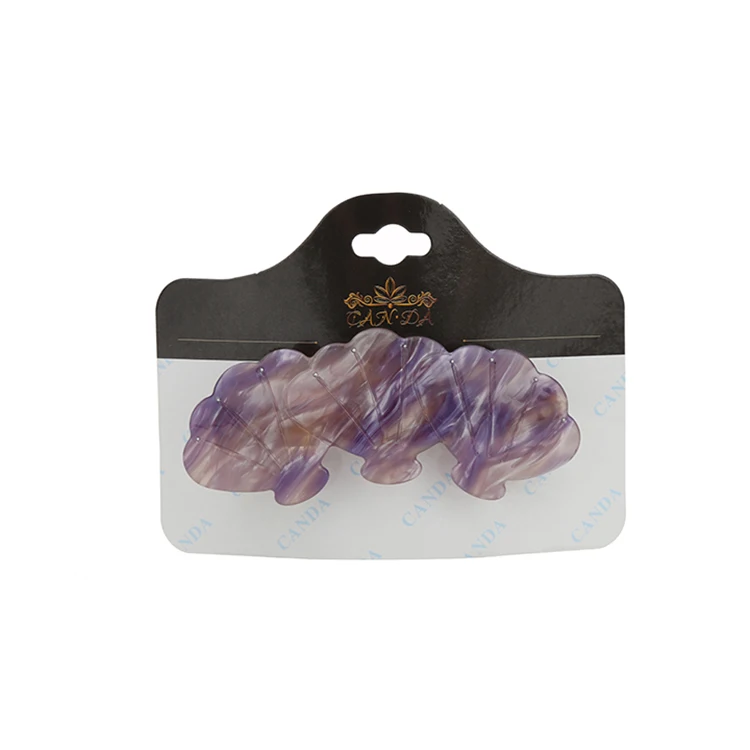 CANYUAN Fashion unique translucent triple shell acrylic Korea barrette women hair accessories colorful hair accessories