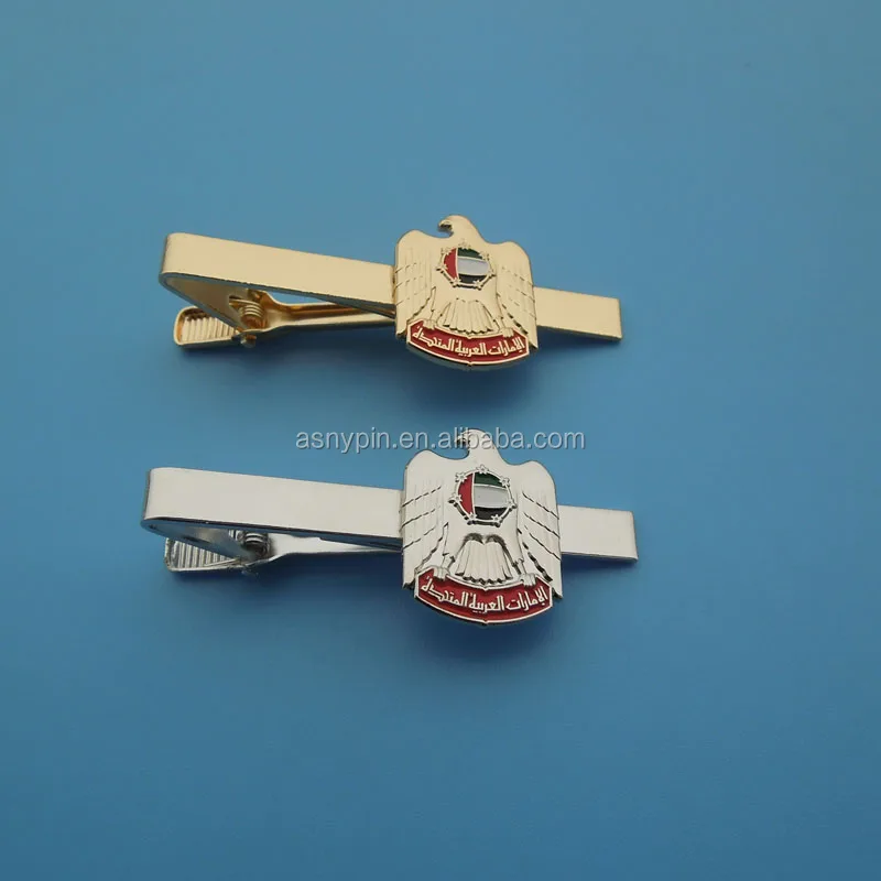 
 UAE falcon design gold/silver tie clip tie pin national day gifts  