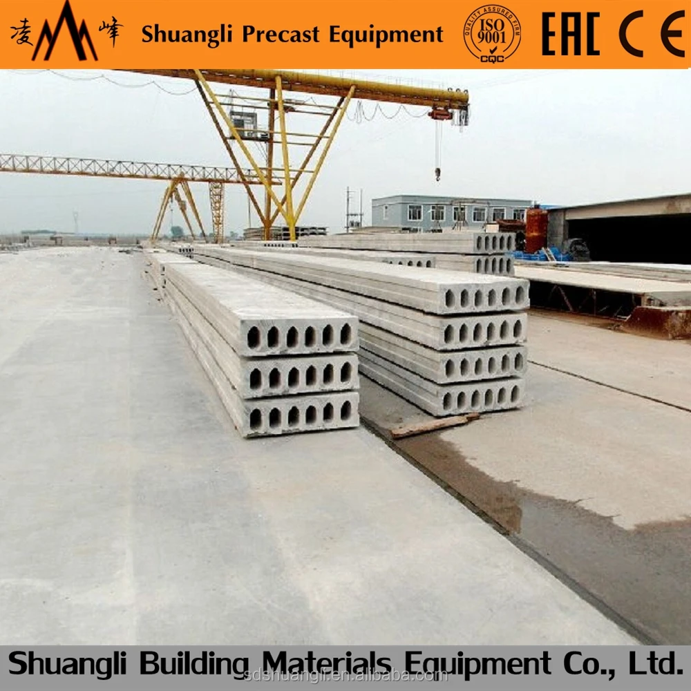 prefabricated house concrete hollow core slab making machine producing floor slab