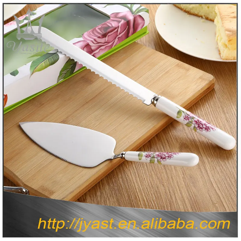 Фарфоровая ручка из нержавеющей стали нож для хлеба с торт лопатой
