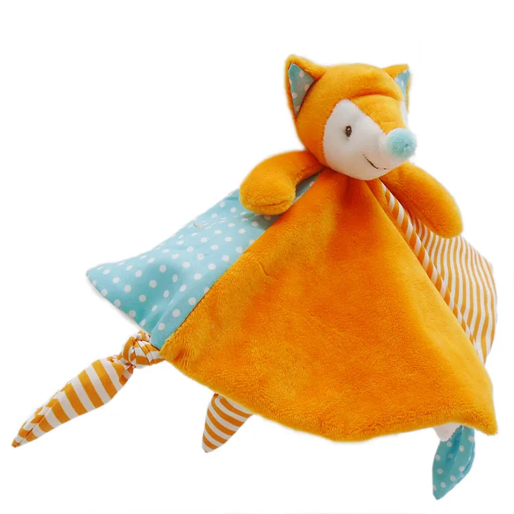 Fox doudou baby blanket toy with baby set