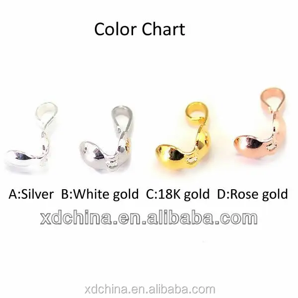 XD P217 925 sterling silver bead tip chain necklace end clasp Rope bag clasp  charms for jewelry making