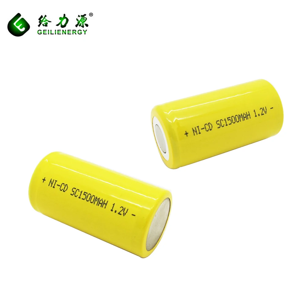 ni cd sc1800mah 1200mah 1500mah 1.2v 3.6v 4.8v 6v 12v sc battery  d size c cells