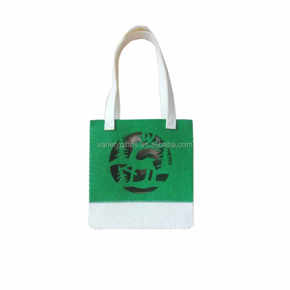 Felt Christmas santa candy bag felt tote candy bag gift bag for Christmas decoration