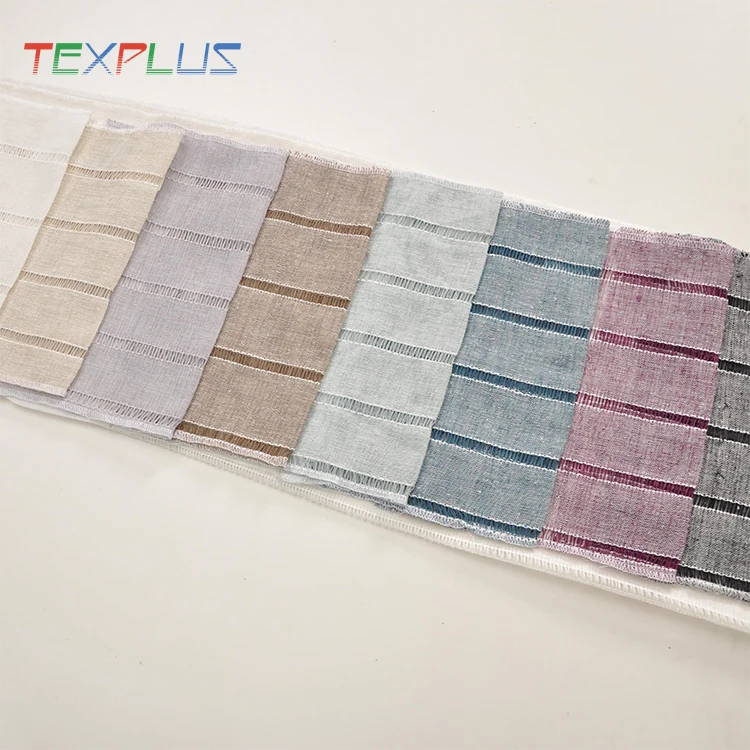 polyester fabric manufacturers provide linen look sheer fabric for Italy