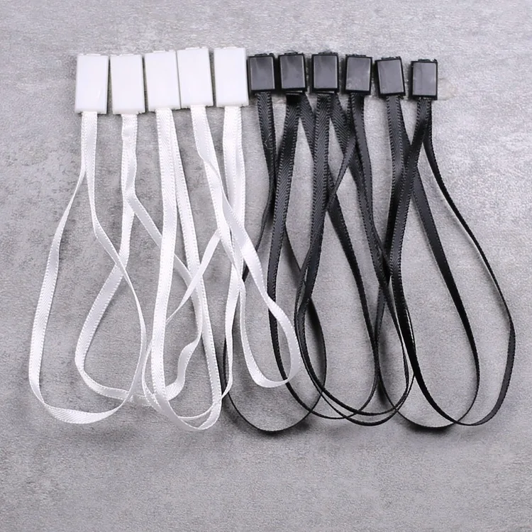 Wholesale plastic cotton string hang tag string seal cord for clothing,China jeans printed tags design hang tag nylon string