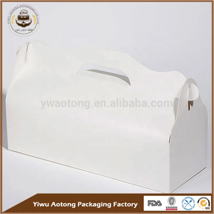 Promotional Cake Box With Handle With Logo Printing