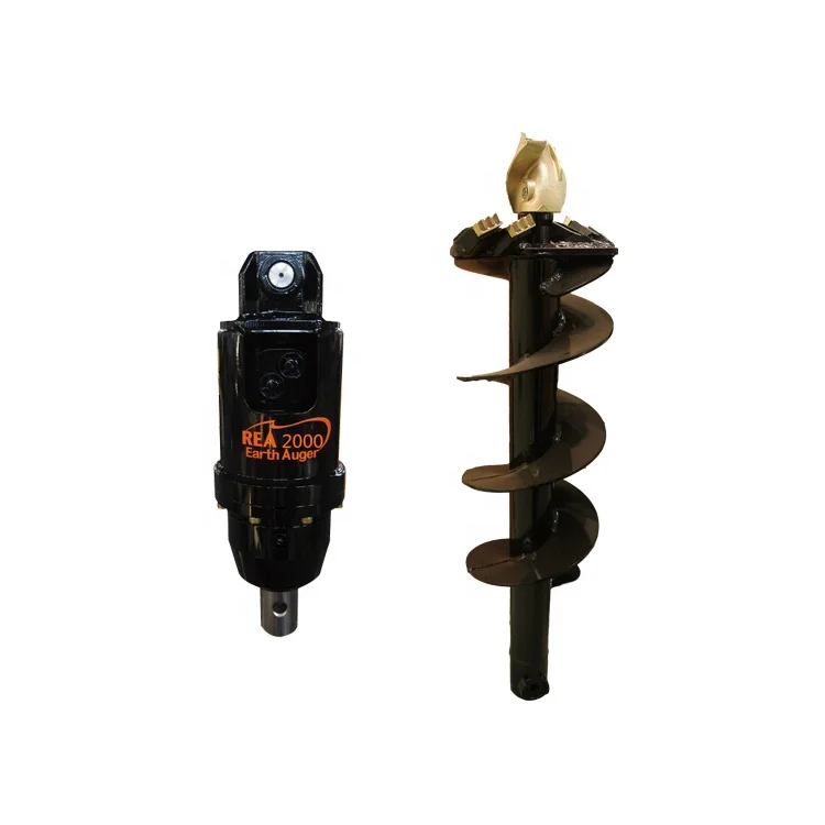 Mini Excavator Attachment Hydraulic Earth Auger Drill Post Hole Digger For Poles